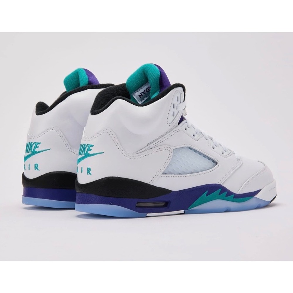 Jordan 5 Retro OG PS White New‎ Emerald Grape Ice HQ7979-100 Size 3Y